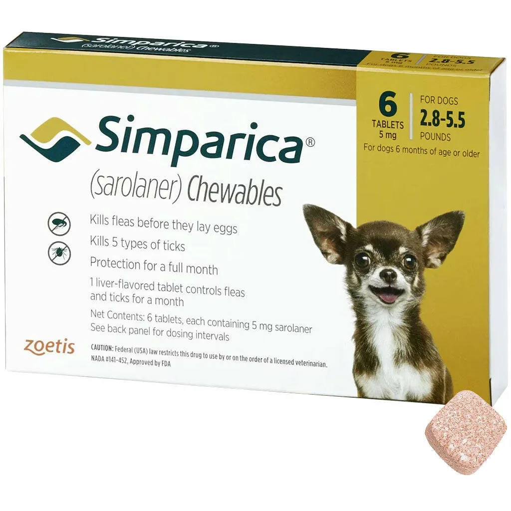 Simparica for Dogs 2.8-5.5 lbs