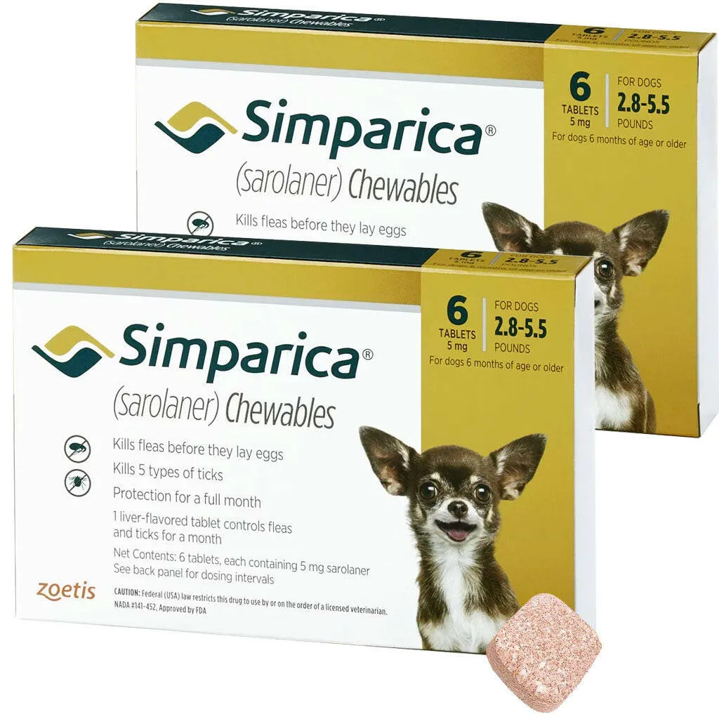 Simparica for Dogs 2.8-5.5 lbs