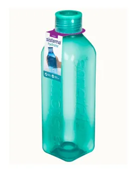 Sistema 1L Square Water Bottle Teal