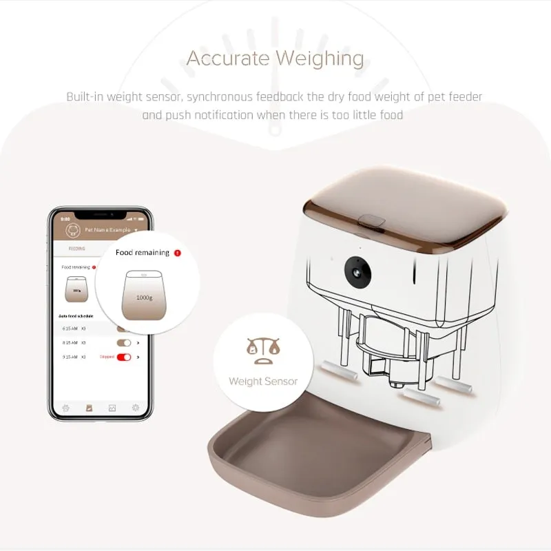Smart Pet Feeder 4L with Camera
