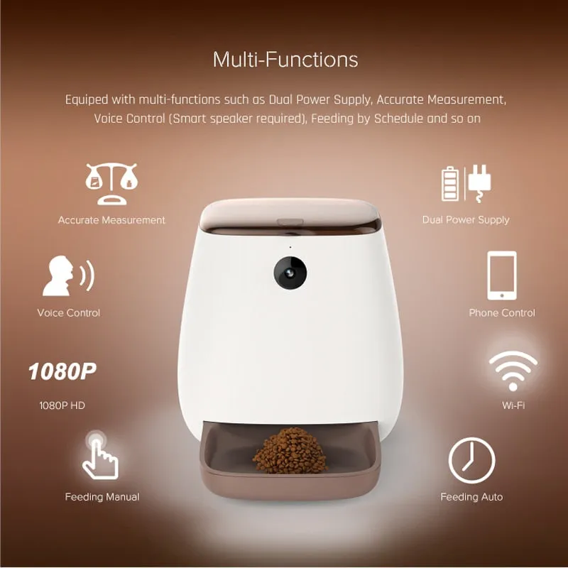 Smart Pet Feeder 4L with Camera