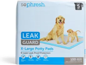 So Phresh X-Large Leak Guard Quilted Potty Pads, Count of 100