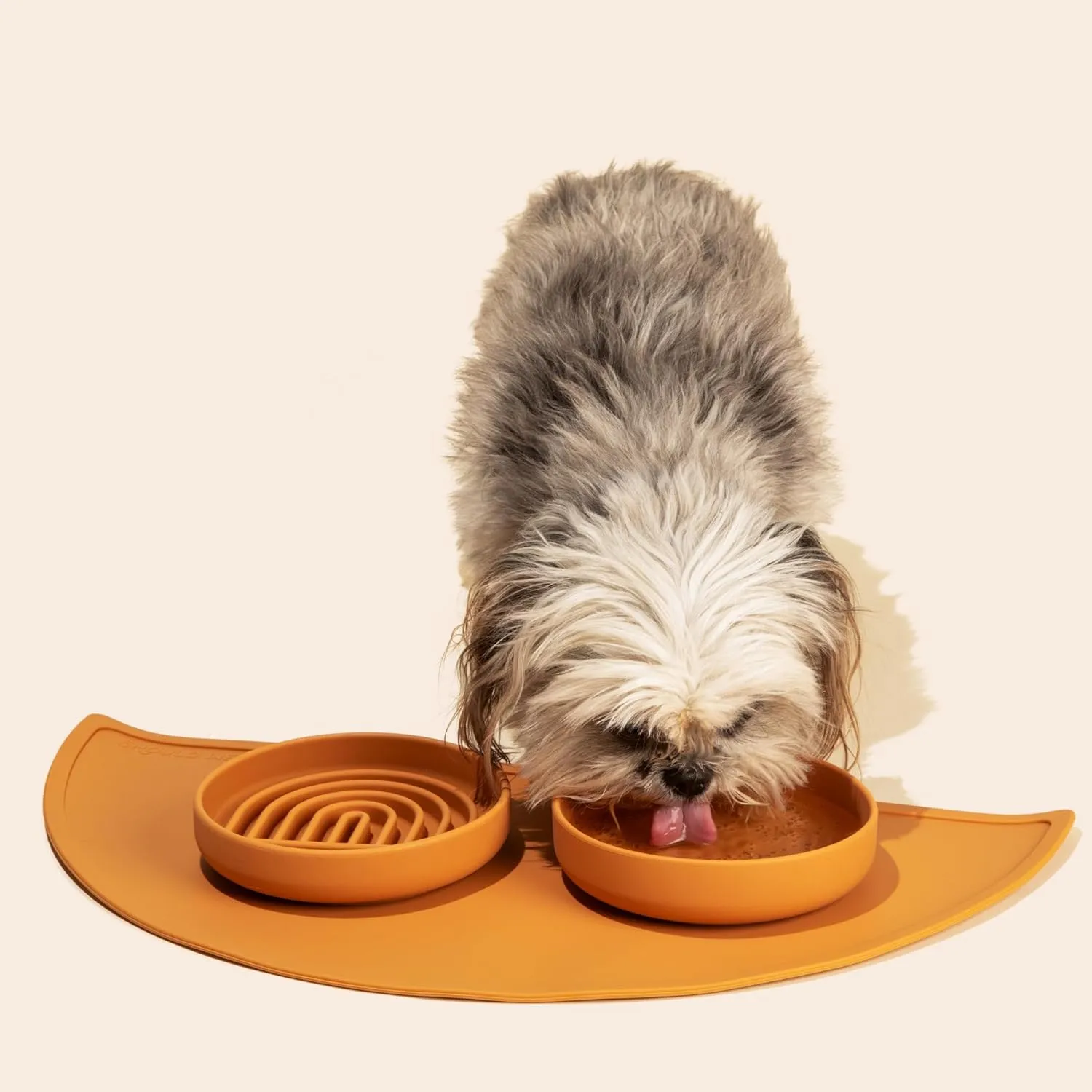 The Slowdown Bowl - Silicone Slow Feeder, Slow Eating, Modern Lick Mat Design, Reduces Gulping, Dishwasher Fit, for All Cat & Dog Breeds, Mealtime Challenge, Small-Charcoal