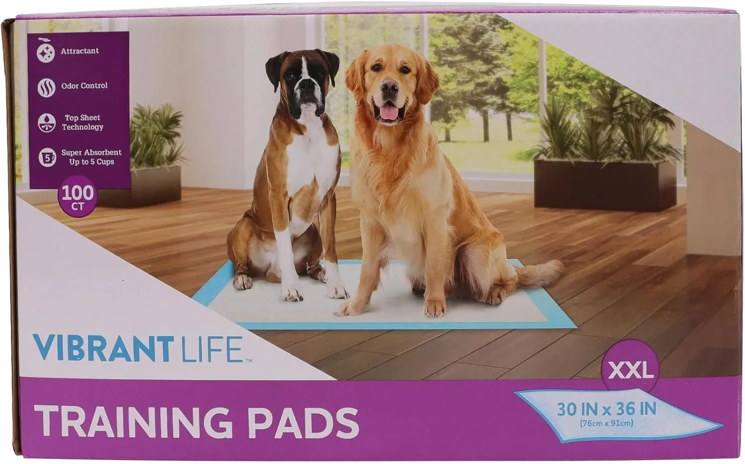 Training Pads, Dog & Puppy Pads, XXL, 30 in x 36 in, 100 Count, White, tarin38