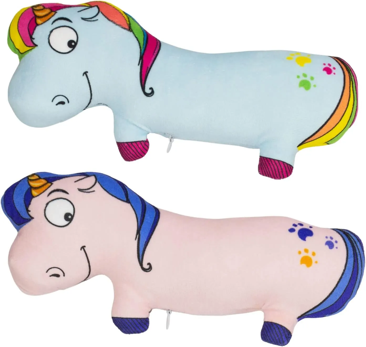 Unicorn 2-Pack Organic Catnip Substitute Toys for Cats & Kittens | 100% All-Natural Wild Harvested Silvervine | 2 Refillable Unicorn Plush Cat Toys