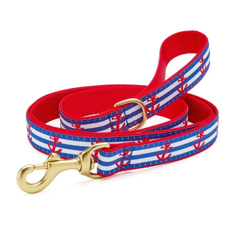 Up Country Anchors Aweigh Dog Collar & Leash Matching Set