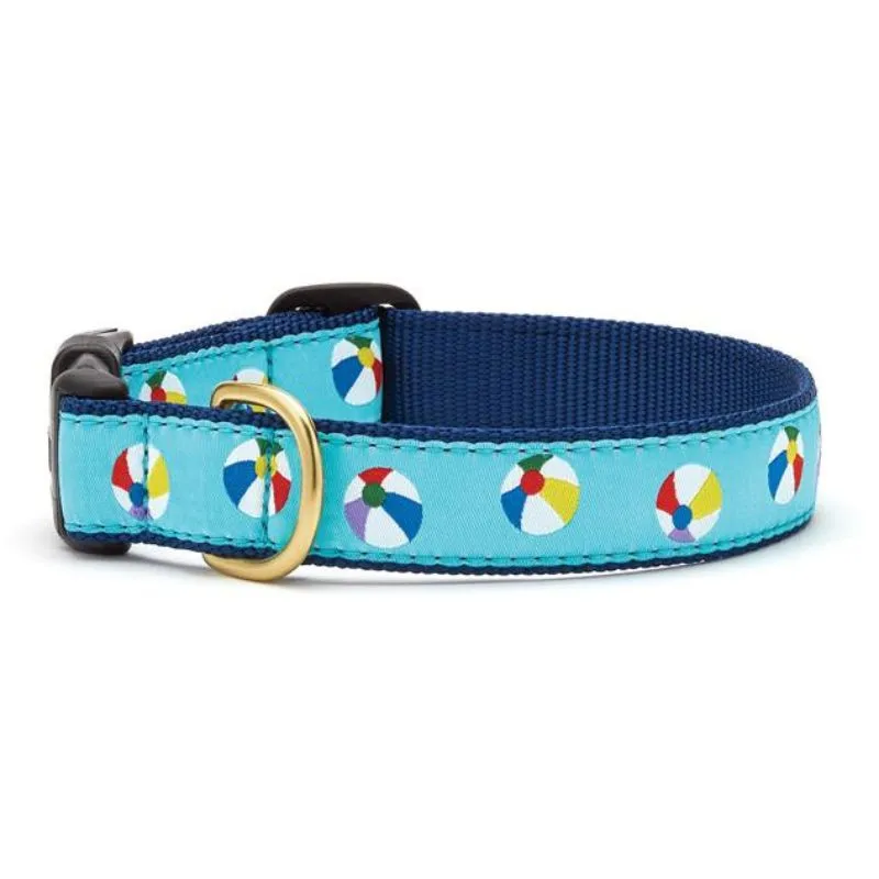Up Country Beach Balls Dog Collar & Leash Matching Set