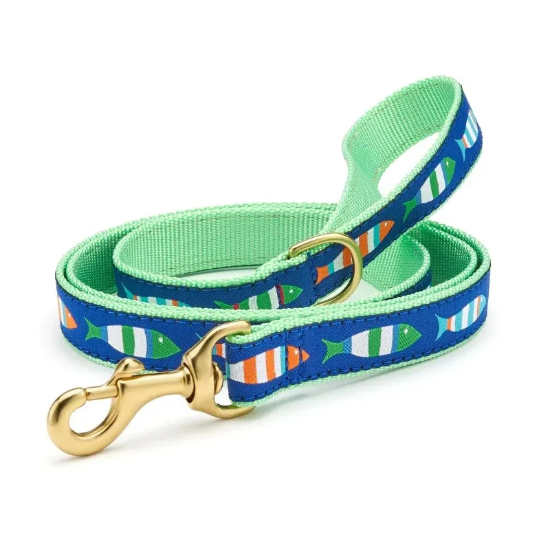 Up Country Funky Fish Dog Collar & Leash Matching Set
