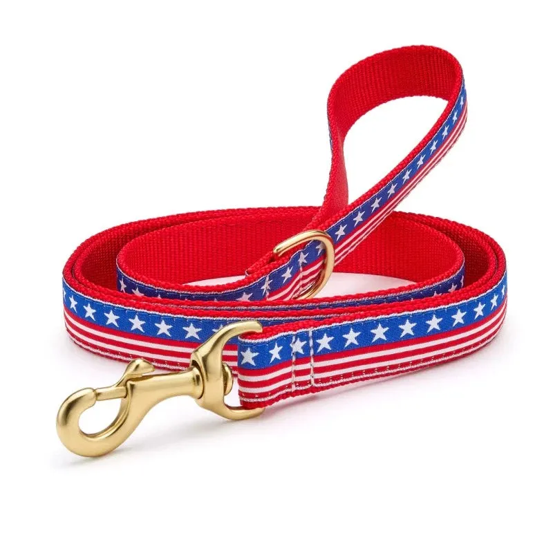 Up Country Stars & Stripes Dog Collar & Leash Matching Set
