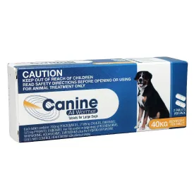 Value Plus Canine All Wormer Tablet 40kg Dog 2 Pack