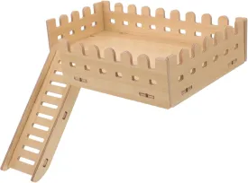 VOSAREA Multi-Level Wooden Ladder for Hamsters Cage Decor Climbing Platform Pet Toy Health Improvement