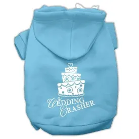 Wedding Crasher Screen Print Pet Hoodies Baby Blue Size XL (16)