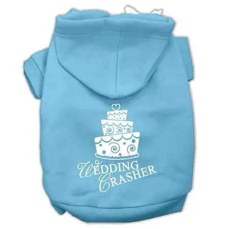 Wedding Crasher Screen Print Pet Hoodies Baby Blue Size XL (16)